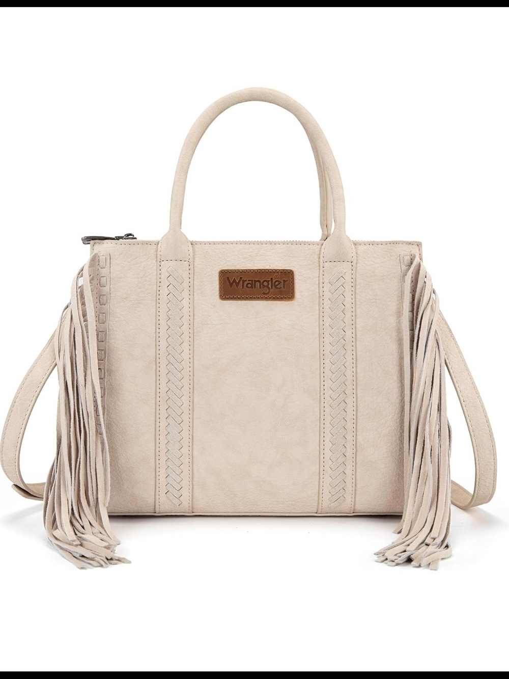 Wrangler Cream Fringe Satchel Bag